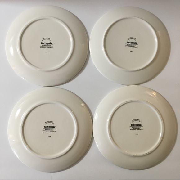 4 Pier 1 Imports Malina Tapestry Earthenware Round Salad Plates - Picture 2 of 13